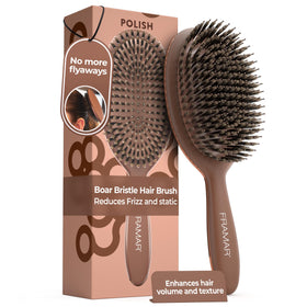 FRAMAR Soft Boar Bristle Hair Brush front view