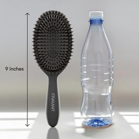FRAMAR Soft Boar Bristle Hair Brush showing detangling