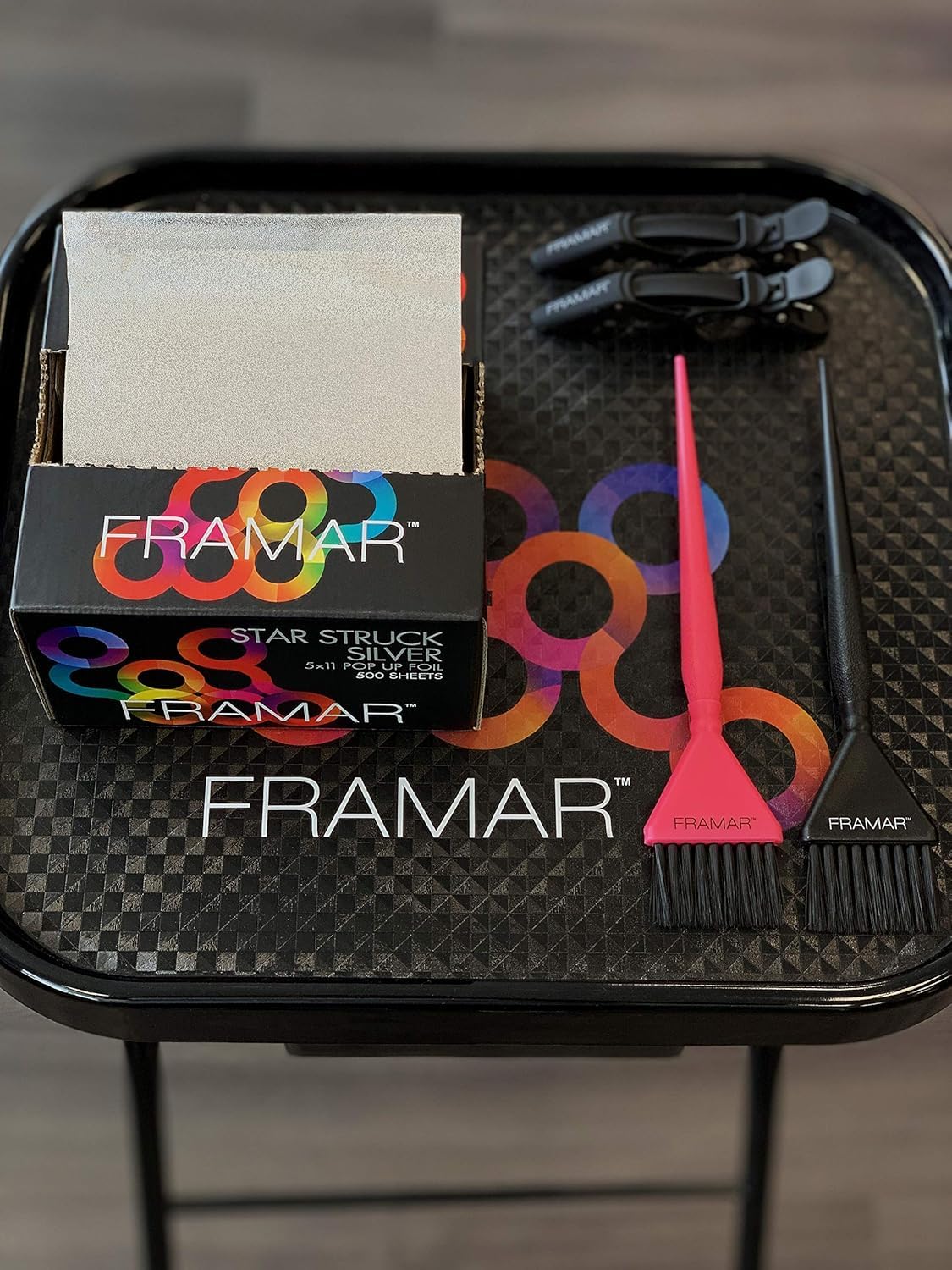FRAMAR Star Struck Silver Hair Foil showing embossed texture