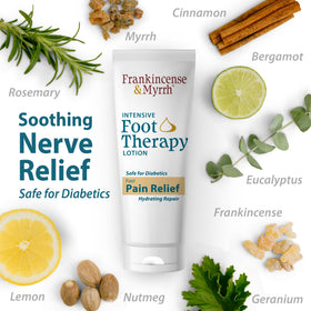 Frankincense & Myrrh Intensive Foot Therapy Lotion 3 oz opened with cream texture