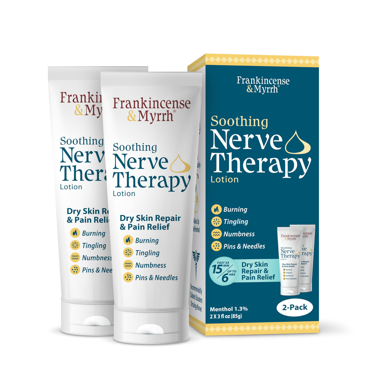 FRANKINCENSE & MYRRH Nerve Therapy Lotion 3 oz front view
