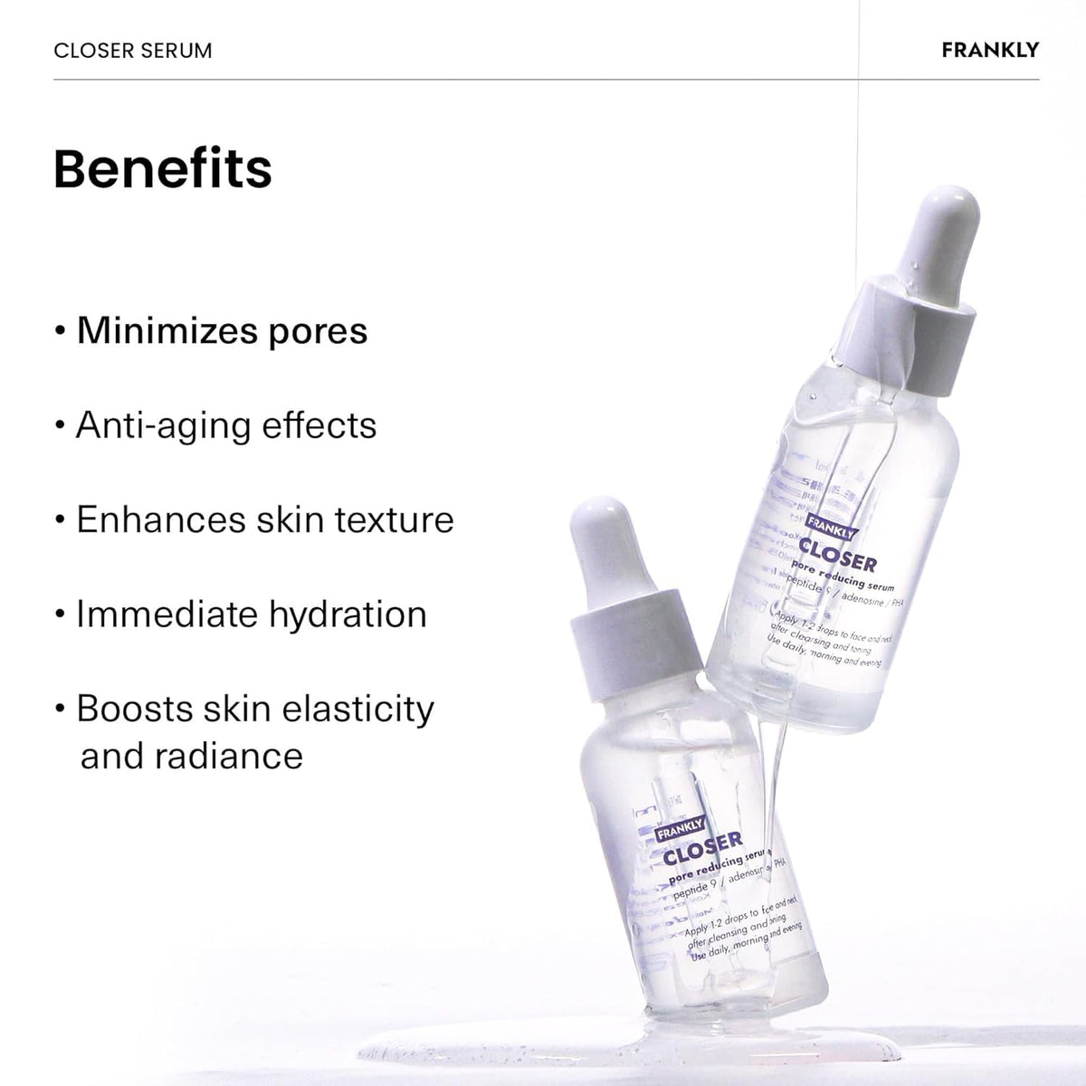 FRANKLY Closer Serum Mega Jumbo 3.38 fl oz texture close-up