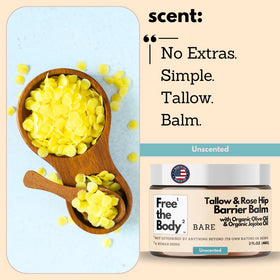 Free the Body Tallow and Rose Hip Balm with natural ingredients