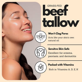 Free the Body Tallow and Rose Hip Barrier Balm 2oz jar side view