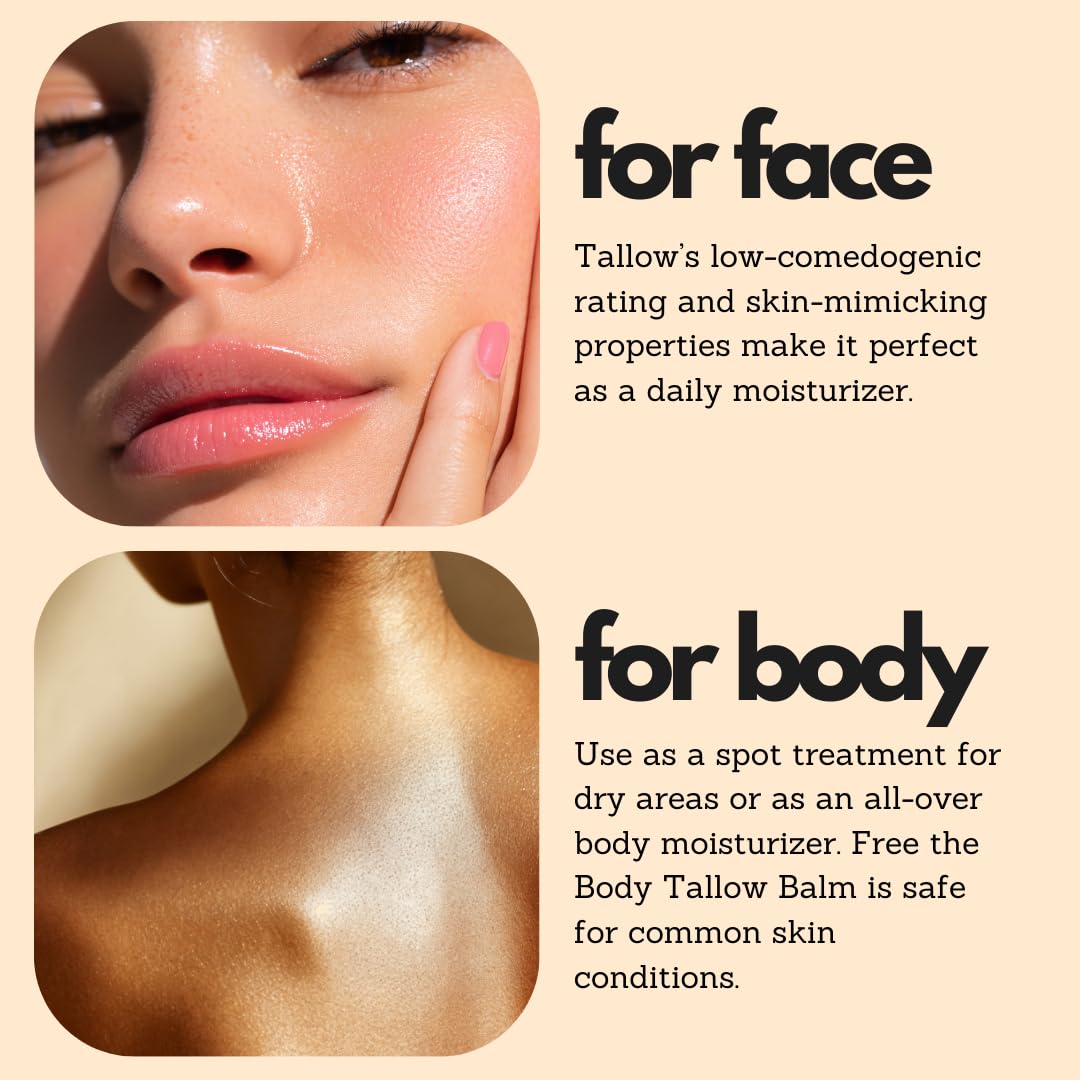 Free the Body Tallow and Rose Hip Barrier Balm with natural ingredients