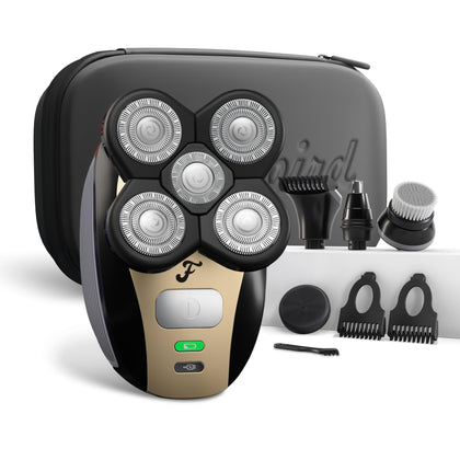 Freebird Electric Shaver with attachments front view