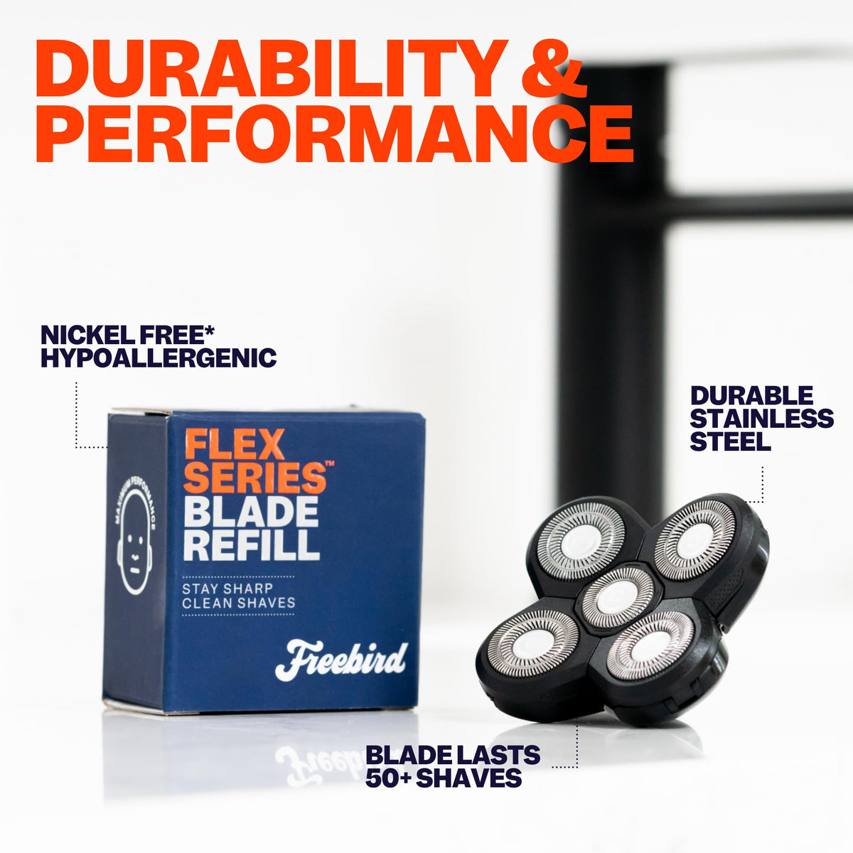 Freebird FlexSeries blade in wet shaving scenario