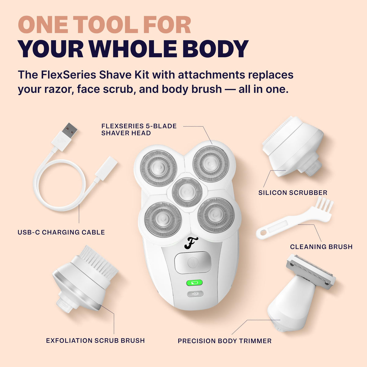 Freebird FlexSeries Electric Razor with battery indicator