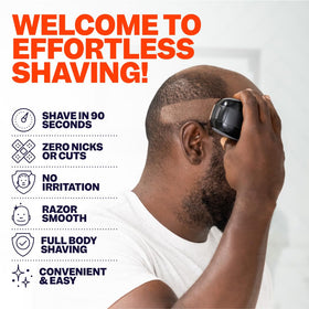 Freebird FlexSeries Electric Shaver five attachments laid out