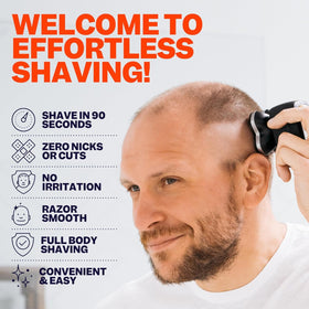 Freebird shaver with five attachments displayed