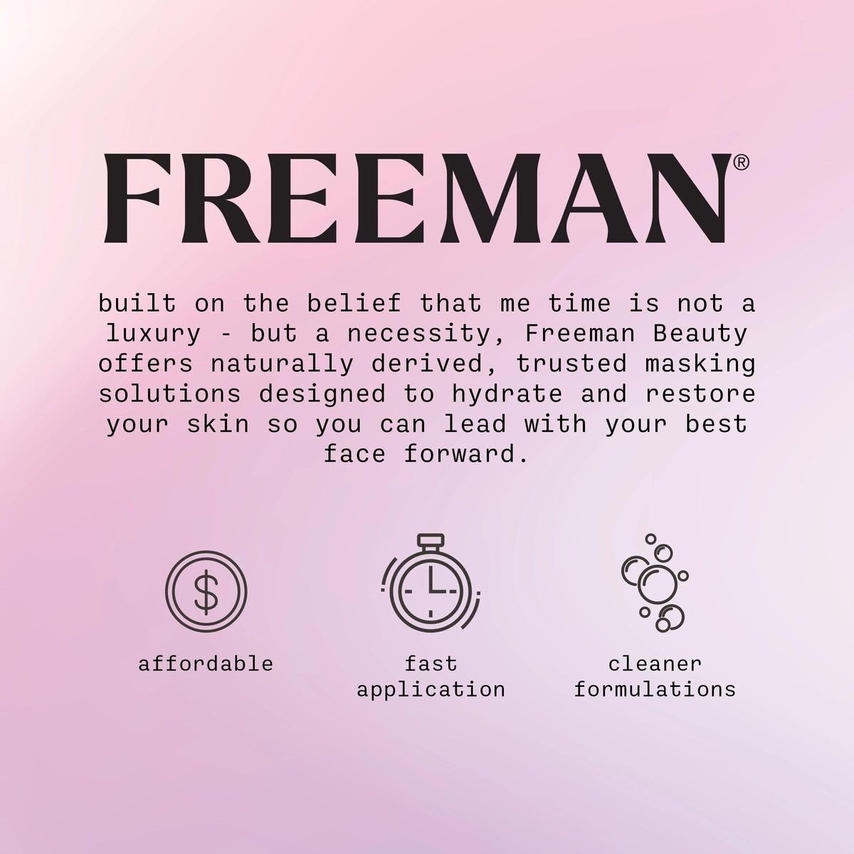 Freeman French Pink Clay Peel-Off Face Mask with fresh flowers