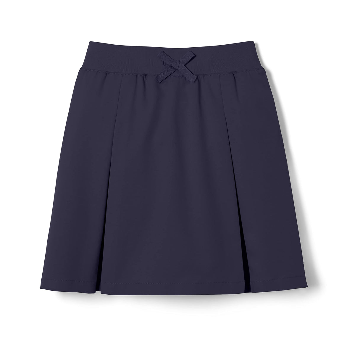 French Toast Girls Kick Pleat Scooter Skirt front view in Navy