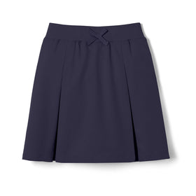 French Toast Girls Kick Pleat Scooter Skirt front view in Navy