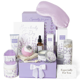 Frerdui Lavender Spa Gift Set with all 11 pieces displayed