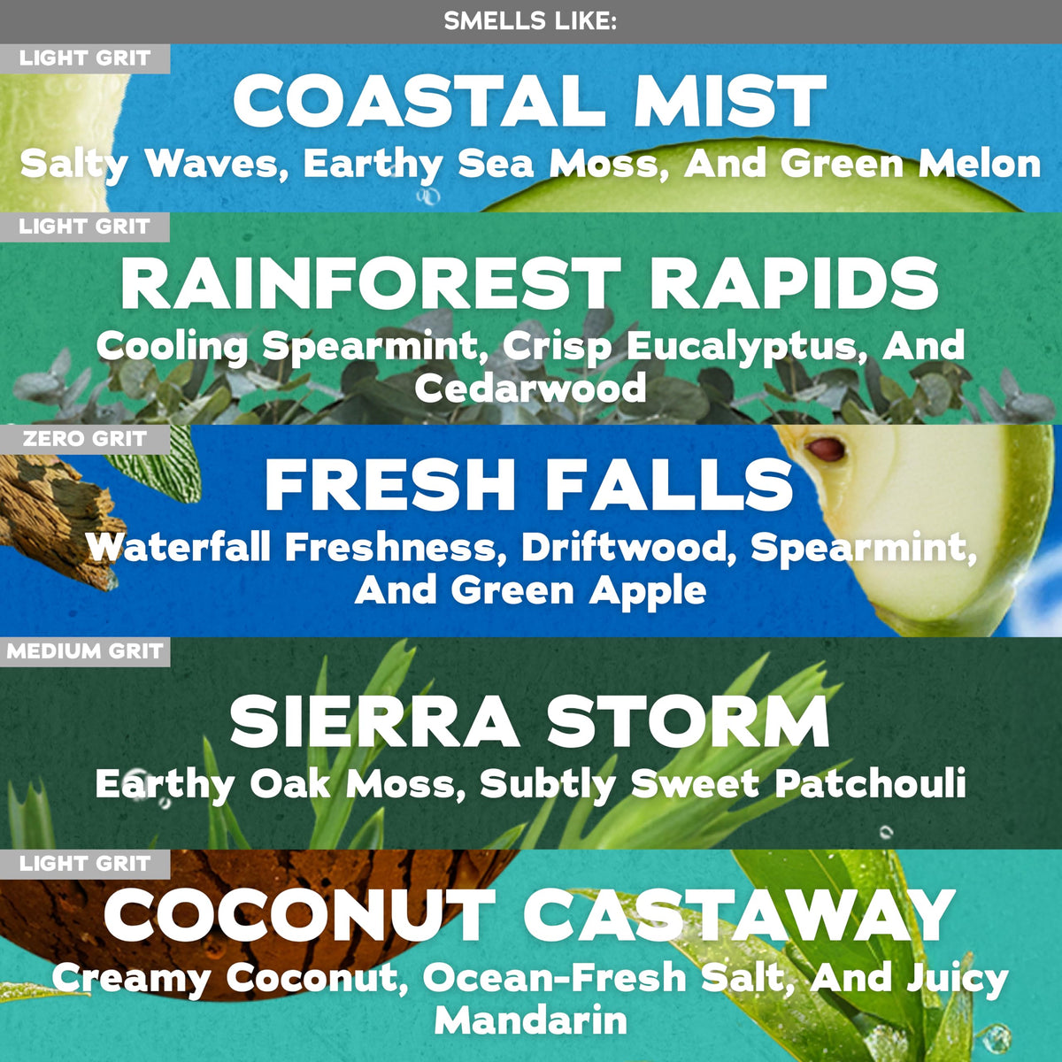 Fresh Falls bar soap from Dr. Squatch close-up