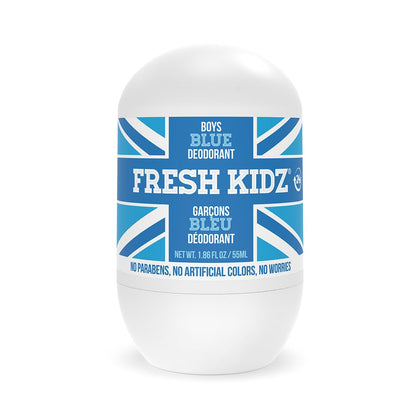 Fresh Kidz Blue Roll-On Deodorant front view with label