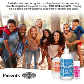 Fresh Kidz Blue Roll-On Deodorant packaging side view