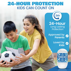 Fresh Kidz Blue Roll-On Deodorant with citrus scent notes