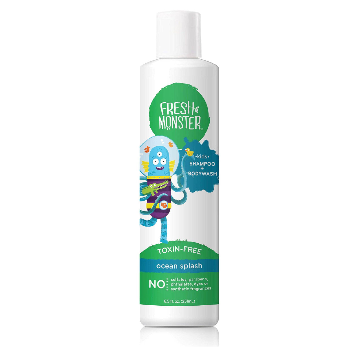 Fresh Monster 2-in-1 Kids Shampoo & Body Wash Ocean Splash front view