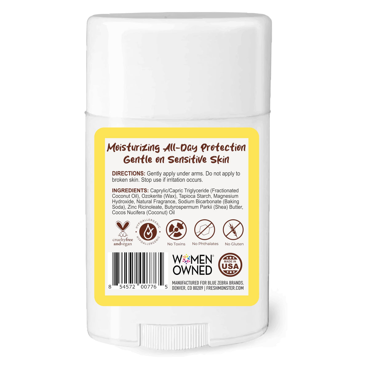 Fresh Monster Kids Natural Deodorant Coconut Lemon packaging