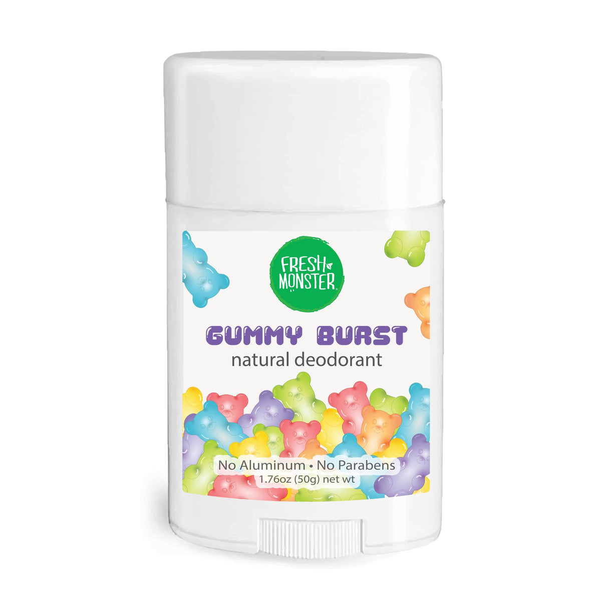Fresh Monster Kids Natural Deodorant Gummy Burst front view