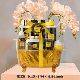 Fresh Orchid and Jasmine Floral scent products in the gift basket