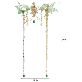 FRESHME Butterfly Fairy Crown with floral background
