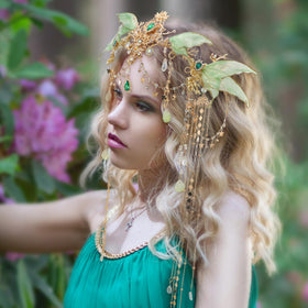 FRESHME Butterfly Fairy Crown worn by model at a festival