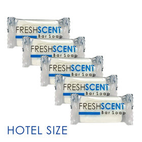 Freshscent 1.0 oz Bar Soap packaging with 100 count