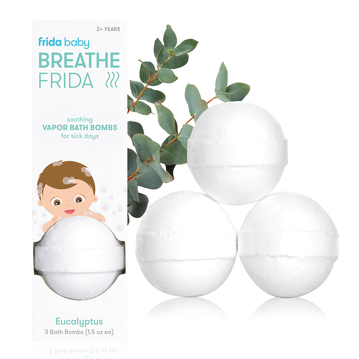 Frida Natural Vapor Bath Bombs for Kids packaging front view