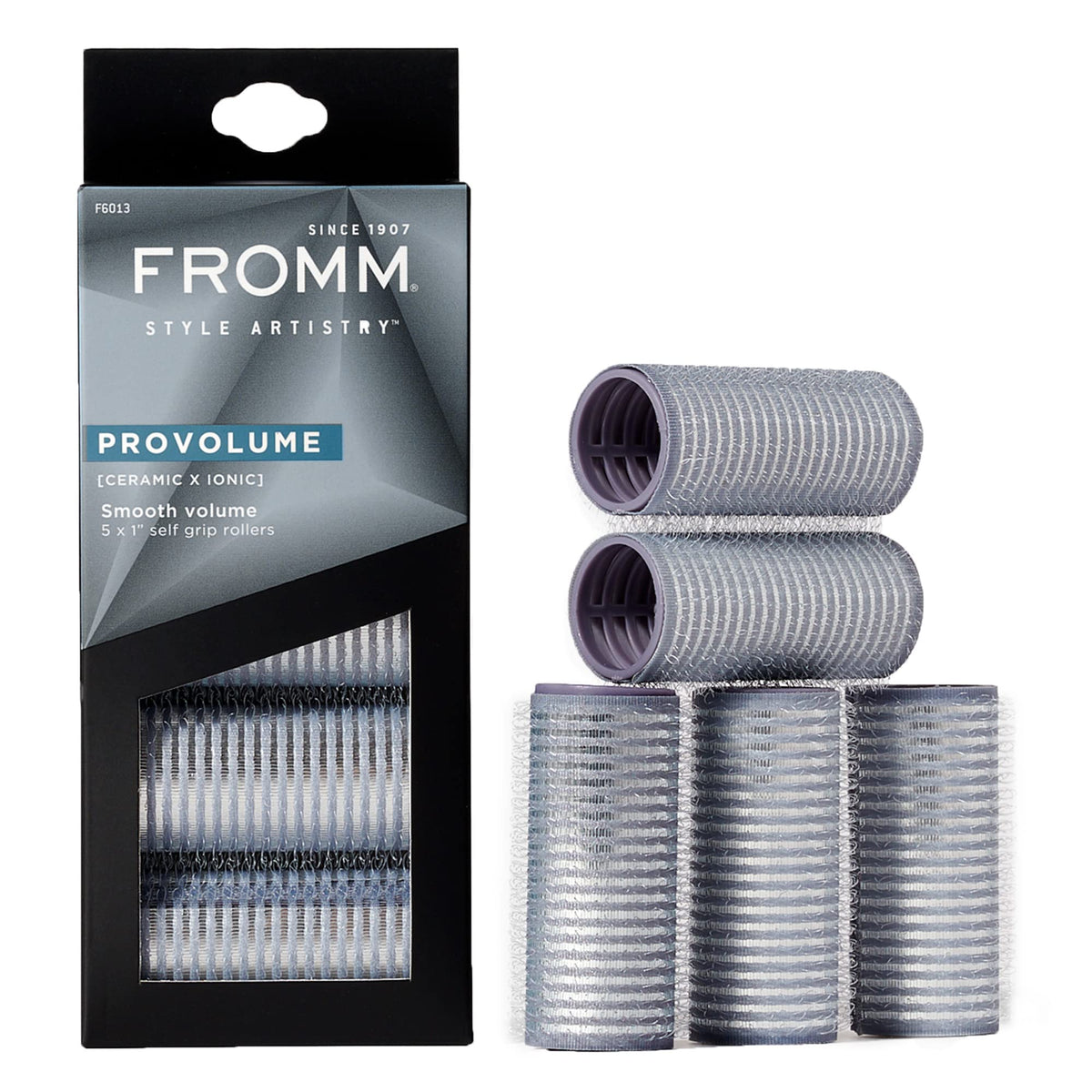 Fromm ProVolume 1-inch self-grip hair rollers in packaging