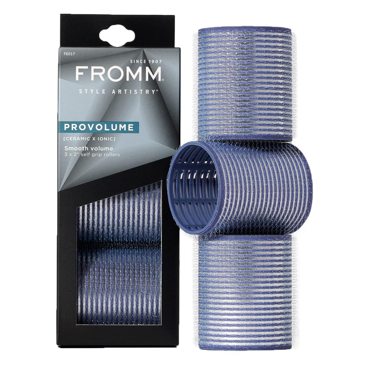Fromm ProVolume 2-inch self-grip hair rollers set in packaging