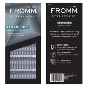 Fromm ProVolume hair rollers showing self-grip design