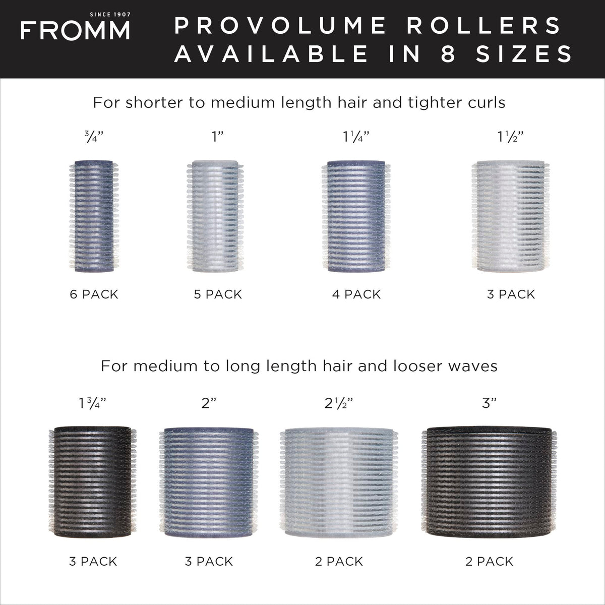 Fromm ProVolume Hair Rollers with a blow dryer