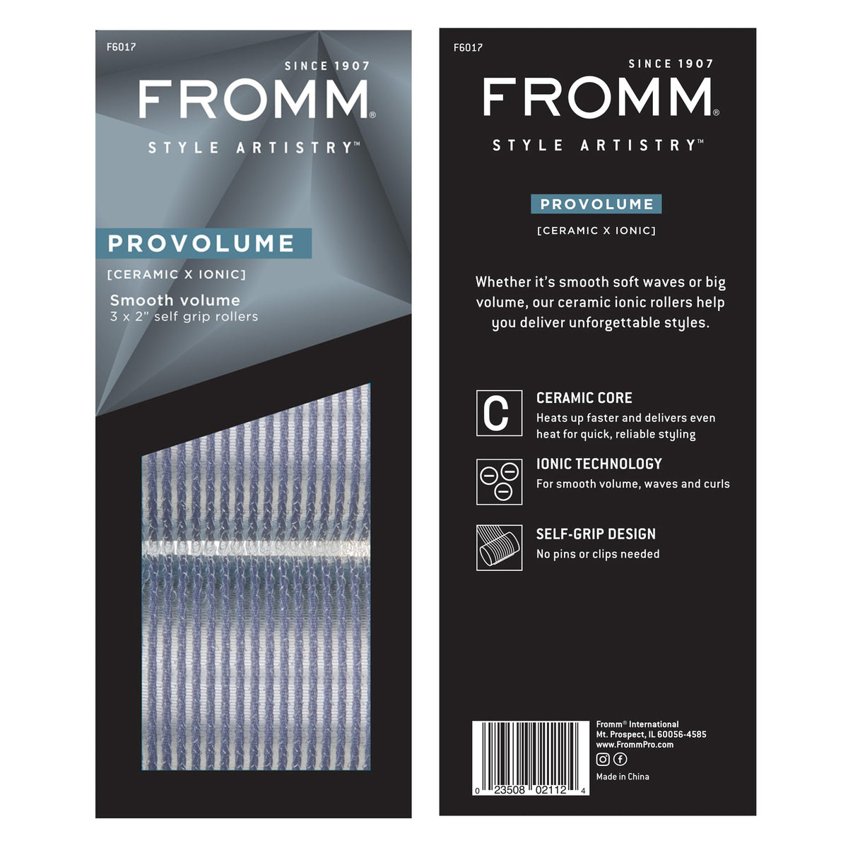 Fromm ProVolume hair rollers with instructions for use
