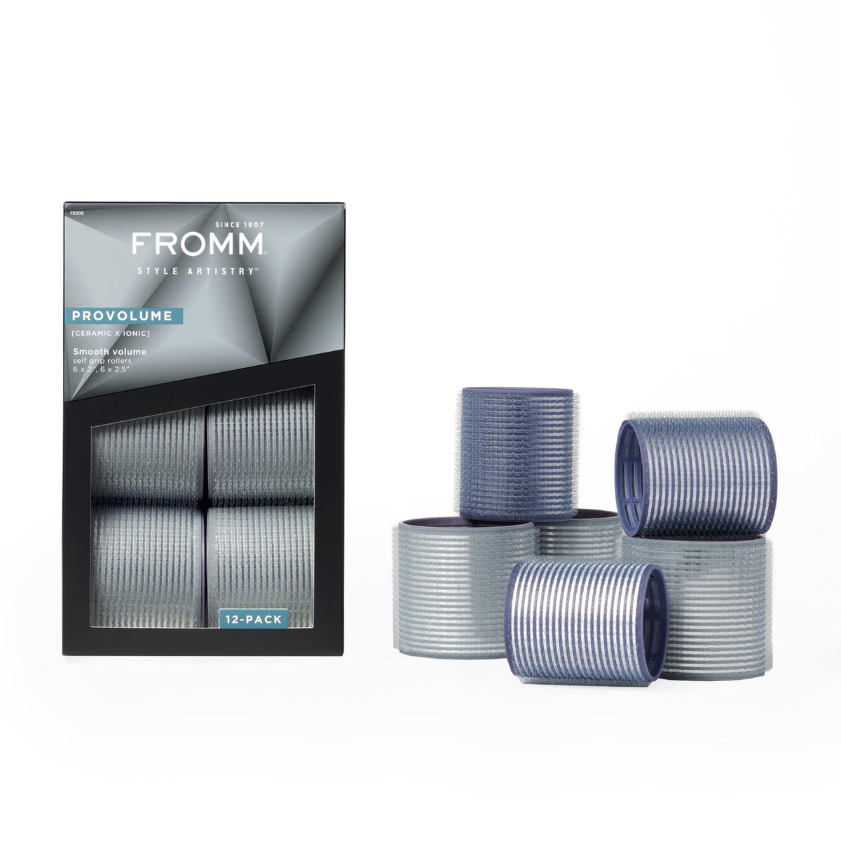 Fromm ProVolume Self-Grip Hair Rollers set of 12, 2-inch and 2.5-inch sizes