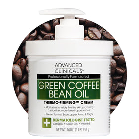 Front view of Advanced Clinicals Green Coffee Bean Firming Body Lotion 16 oz