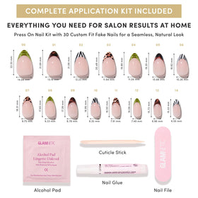 Front view of Glamnetic Press On Nails showcasing glossy finish