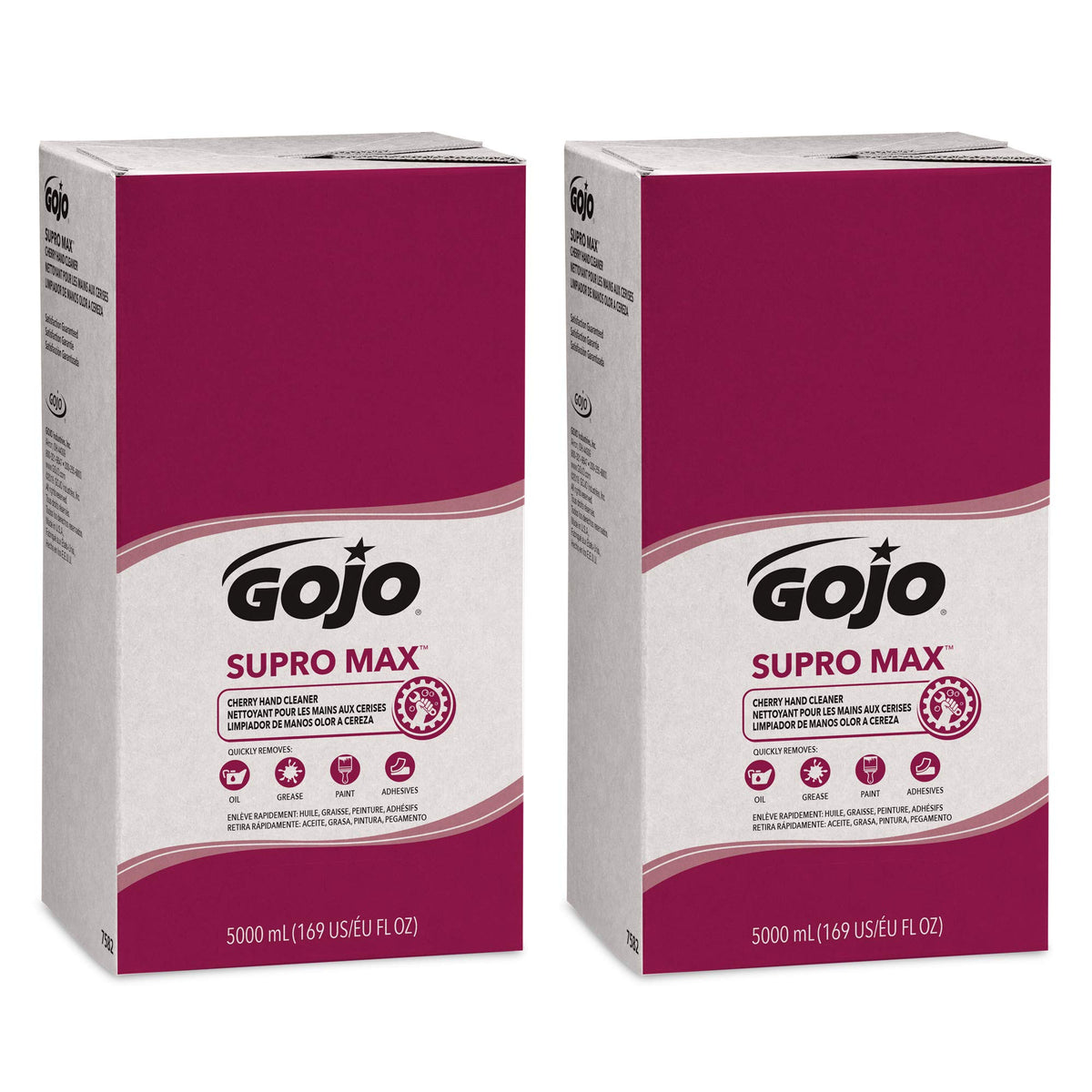 Front view of GOJO PRO TDX Supro Max Cherry Hand Cleaner Refill 5000 mL