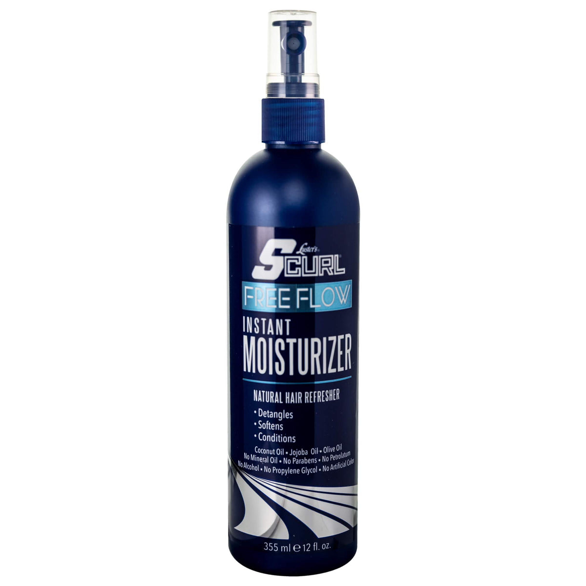 Front view of Luster's SCurl Free Flow Instant Moisturizer 399g packaging