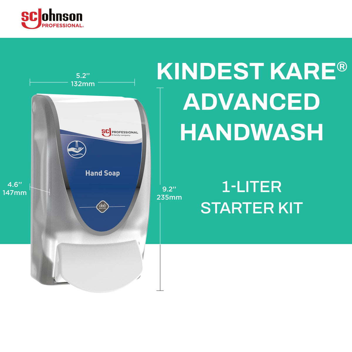 Front view of SC Johnson Professional Kindest Kare hand soap cartridge