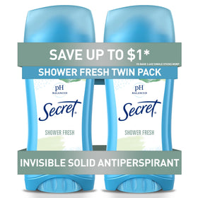 Front view of Secret Antiperspirant and Deodorant 2 pack