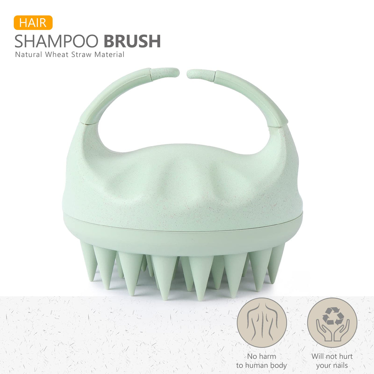 Front view of Sndyi scalp massager with silicone bristles