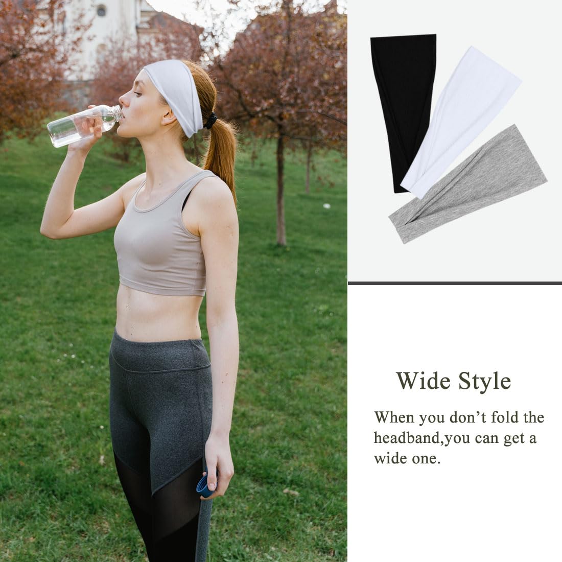 Front view of YONUF headbands showcasing their soft texture