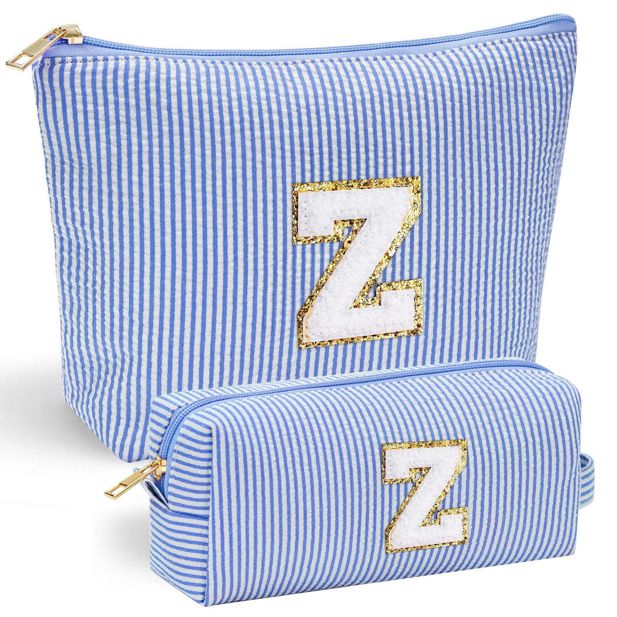 Front view of YOOLIFE Makeup Bag Pouch with initial letter