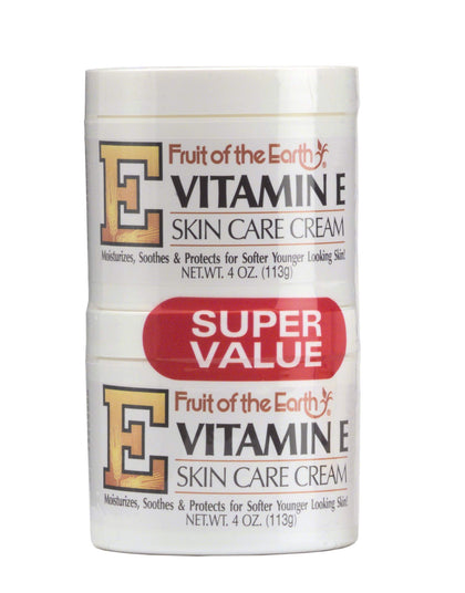 Fruit of the Earth Vitamin E Cream 4 Ounce Jar front view
