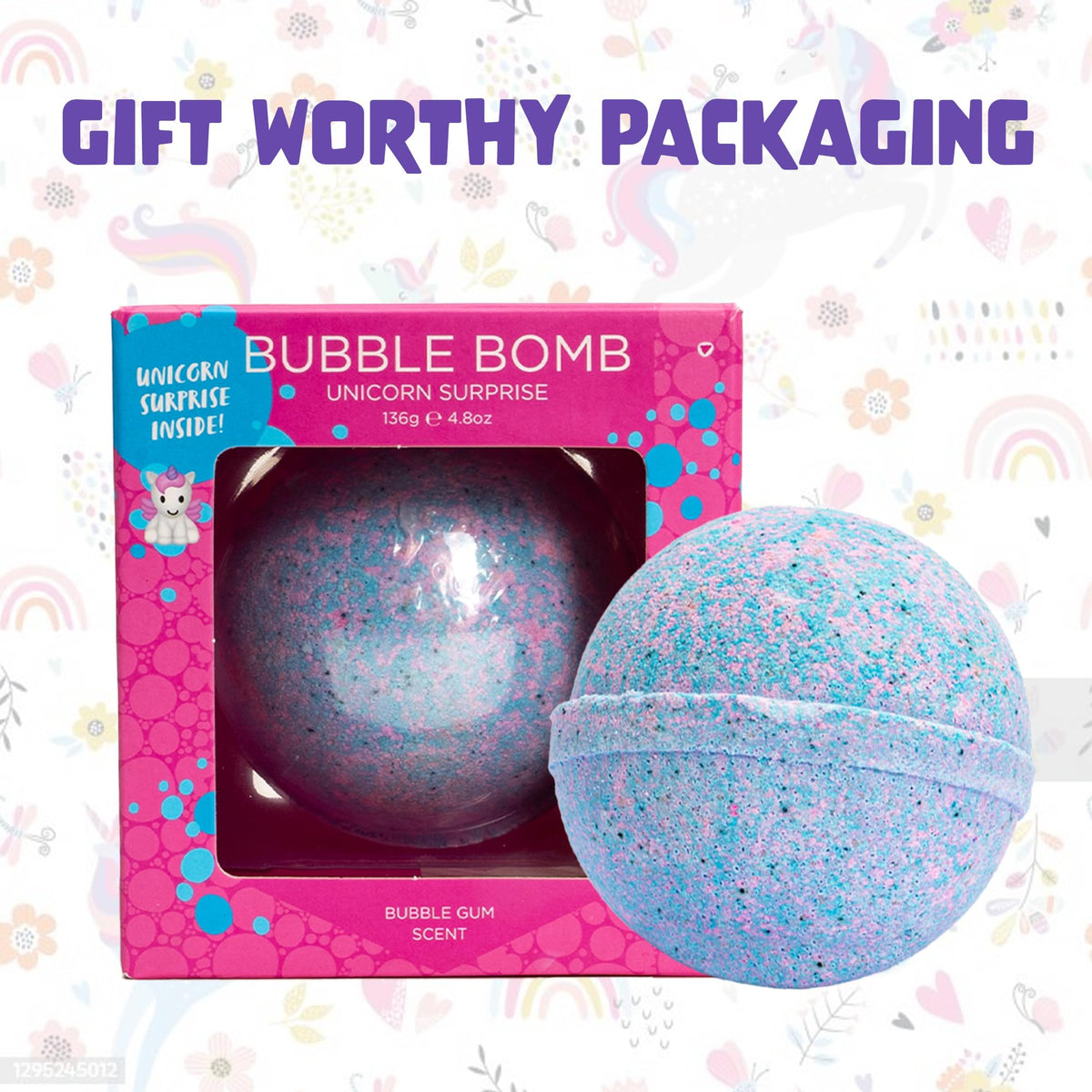 Fruity bubble gum scent description on packaging