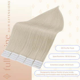 Fshine Ice Blonde extensions in natural light