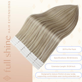 Fshine Tape in Extensions close-up of hair texture