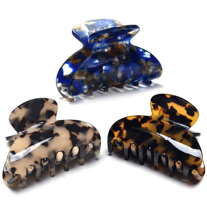 Fsmiling medium tortoise claw hair clip front view